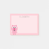 Cute Cartoon Boerderij Varken - Roze en Blush Post-it® Notes (Voorkant)