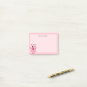 Cute Cartoon Boerderij Varken - Roze en Blush Post-it® Notes (Op bureau)