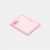 Cute Cartoon Boerderij Varken - Roze en Blush Post-it® Notes (Schuin)
