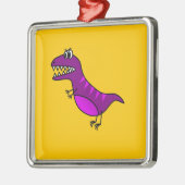 Cute cartoon boos paarse dinosaurus metalen ornament (Links)