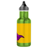 Cute cartoon boos paarse dinosaurus waterfles  (Rechts)