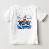 🚤 Cute Cartoon Boot Baby Avonturen Cadeau ✨ (Achterkant)