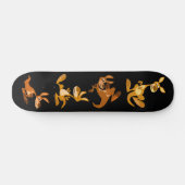 Cute Cartoon Bouncy Kangaroos Skateboard (Horizontaal)