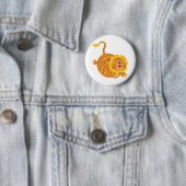Cute Cartoon Bouncy Liger Button Badge (In situ)