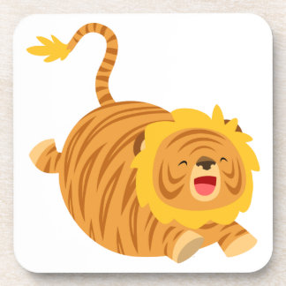 Cute Cartoon Bouncy Liger set Onderzetters
