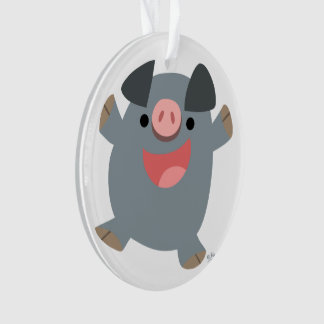 Cute Cartoon Bouncy Pig Acrylornament Ornament