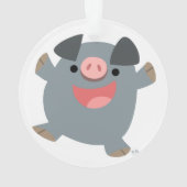 Cute Cartoon Bouncy Pig Acrylornament Ornament (achterkant)