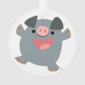 Cute Cartoon Bouncy Pig Acrylornament Ornament (voorkant)