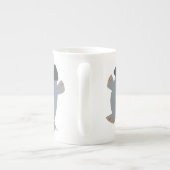 Cute Cartoon Bouncy Pig Bone China Mok (Achterkant)
