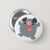 Cute Cartoon Bouncy Pig Button Badge (Voorkant /achterkant)