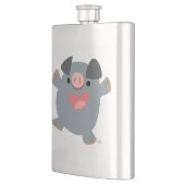 Cute Cartoon Bouncy Pig Classic Flask Heupfles (Links)