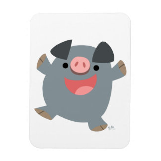 Cute Cartoon Bouncy Pig Flexible Magnet Magneet