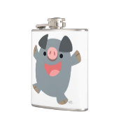 Cute Cartoon Bouncy Pig Hip Flask Heupfles (Links)