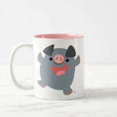 Cute Cartoon Bouncy Pig Mok (Links)