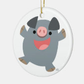 Cute Cartoon Bouncy Pig Ornament (Links)