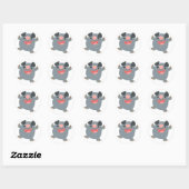Cute Cartoon Bouncy Pig Sticker (Vel)