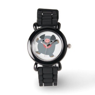 Cute Cartoon Bouncy Pig Watch Horloge