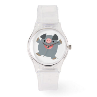 Cute Cartoon Bouncy Pig Watch Horloge