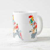 Cute Cartoon Bremen Town Musicians Jumbo Mok (Voorkant rechts)