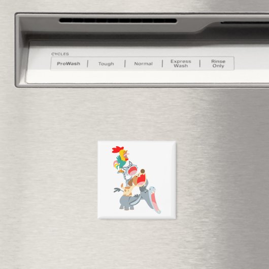 Cute Cartoon Bremen Town Musicians Magnet (Insitu (Vaatwasser))