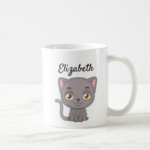 Cute Cartoon British Shorthair Cat Koffiemok