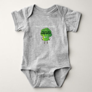 Cute Cartoon Broccoli Je houdt niet van Broccoli B Romper