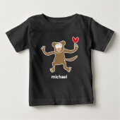 Cute Cartoon Brown Monkey Fun Kind T-Shirt (Voorkant)
