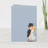 Cute cartoon bruiloft-uitnodiging en rsvp (Achterkant)