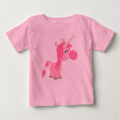 Cute Cartoon Bubble Gum Unicorn Baby T-Shirt (Voorkant)