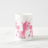 Cute Cartoon Bubble Gum Unicorn Bone China Mok (Voorkant)