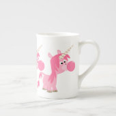 Cute Cartoon Bubble Gum Unicorn Bone China Mok (Rechts)