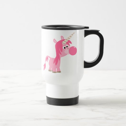 Cute Cartoon Bubble Gum Unicorn Commuter Mok (Rechts)