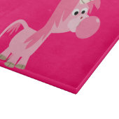 Cute Cartoon Bubble Gum Unicorn Cutting Board Snijplank (Hoek)