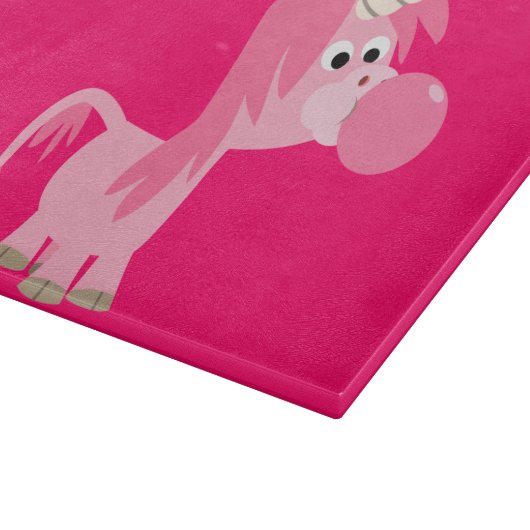 Cute Cartoon Bubble Gum Unicorn Cutting Board Snijplank (Hoek)