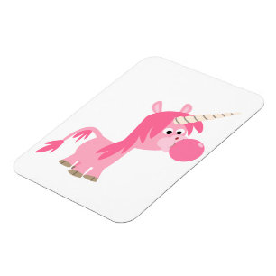 Cute Cartoon Bubble Gum Unicorn Flexible Magnet Magneet