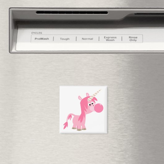 Cute Cartoon Bubble Gum Unicorn Magnet (Insitu (Vaatwasser))