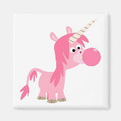 Cute Cartoon Bubble Gum Unicorn Magnet (Voorkant)