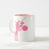 Cute Cartoon Bubble Gum Unicorn Mok (Voorkant links)