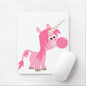 Cute Cartoon Bubble Gum Unicorn Mousepad Muismat (Met muis)