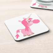 Cute Cartoon Bubble Gum Unicorn Onderzetters Set (Linkerzijde)