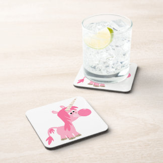 Cute Cartoon Bubble Gum Unicorn Onderzetters Set