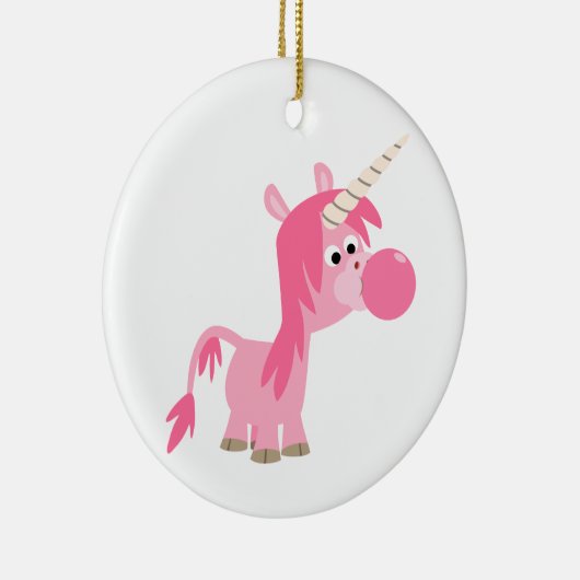 Cute Cartoon Bubble Gum Unicorn Ornament (Rechts)
