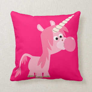 Cute Cartoon Bubble Gum Unicorn Pillow Kussen