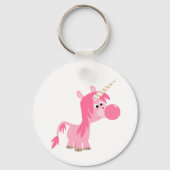 Cute Cartoon Bubble Gum Unicorn Sleutelhanger (Voorkant)