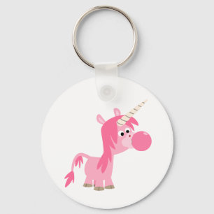 Cute Cartoon Bubble Gum Unicorn Sleutelhanger