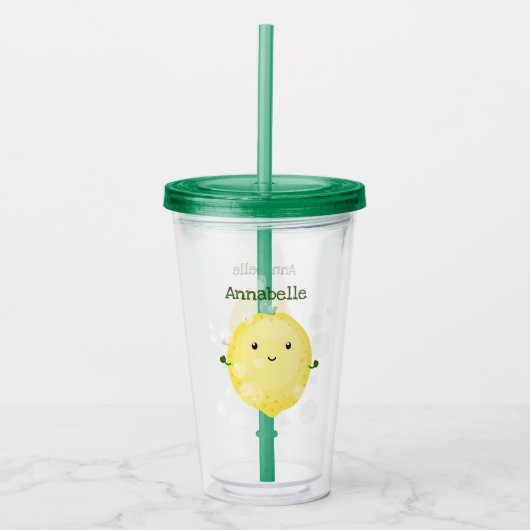 Cute cartoon bubbles afbeelding acryl drinkbeker (Voorkant)