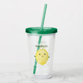 Cute cartoon bubbles afbeelding acryl drinkbeker (Achterkant)