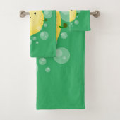 Cute cartoon bubbles afbeelding bad handdoek (Insitu)