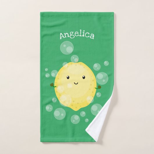 Cute cartoon bubbles afbeelding bad handdoek (Handdoek)
