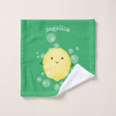 Cute cartoon bubbles afbeelding bad handdoek (Wasdoekje)